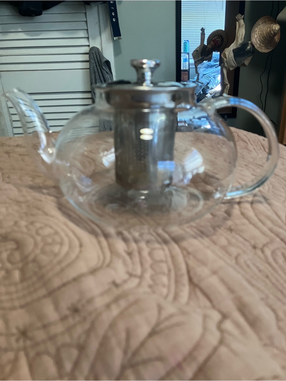Clear Glass Teapot with Stainless Steel Infuser